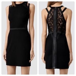 ALL SAINTS | Kiro Black Lace Dress 0